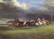 Theodore   Gericault The Derby at Epsom in 1821 (mk05) oil on canvas